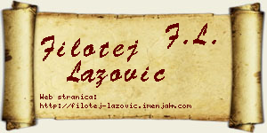 Filotej Lazović vizit kartica